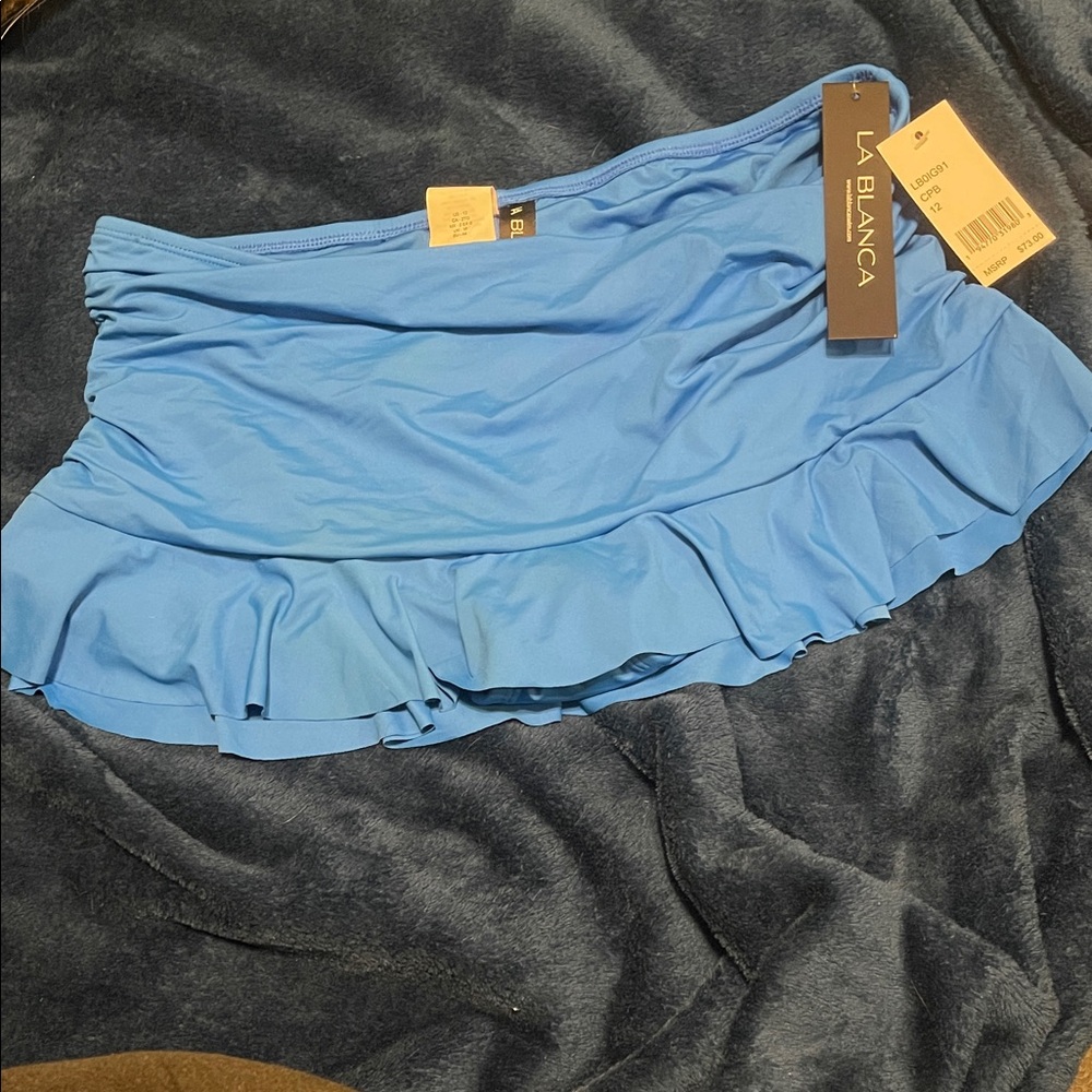 NWT La Blanca Women's Blue Skirted swim bottom size 12